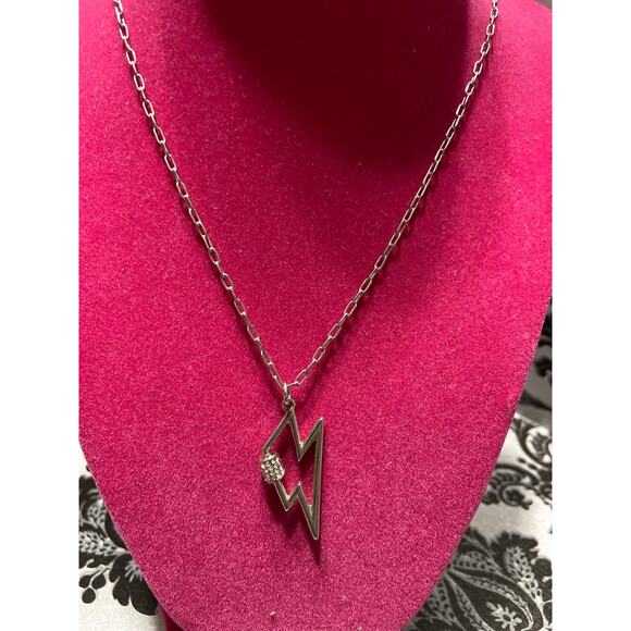 Silver Lighting bolt necklace - Picture 2 of 2